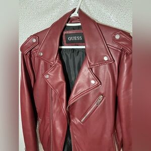 Guess Faux Leather Jacket (Red)